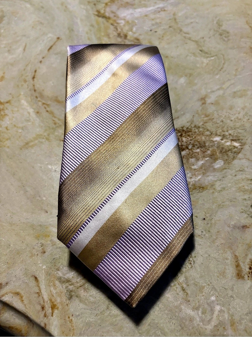 Serica Elite Men's Purple & Gold Geometric Tie